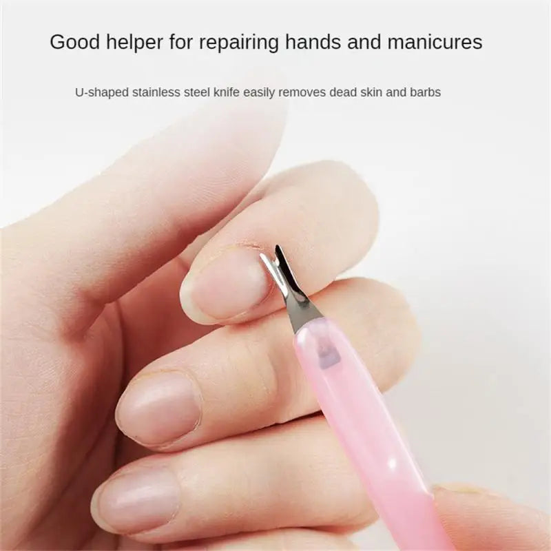 5/10pcs Nail Art Dead Skin Remover Fork Cuticle Nipper Pusher Trimmer Stainless Steel Pedicure Manicure Care Nail Tools Parts