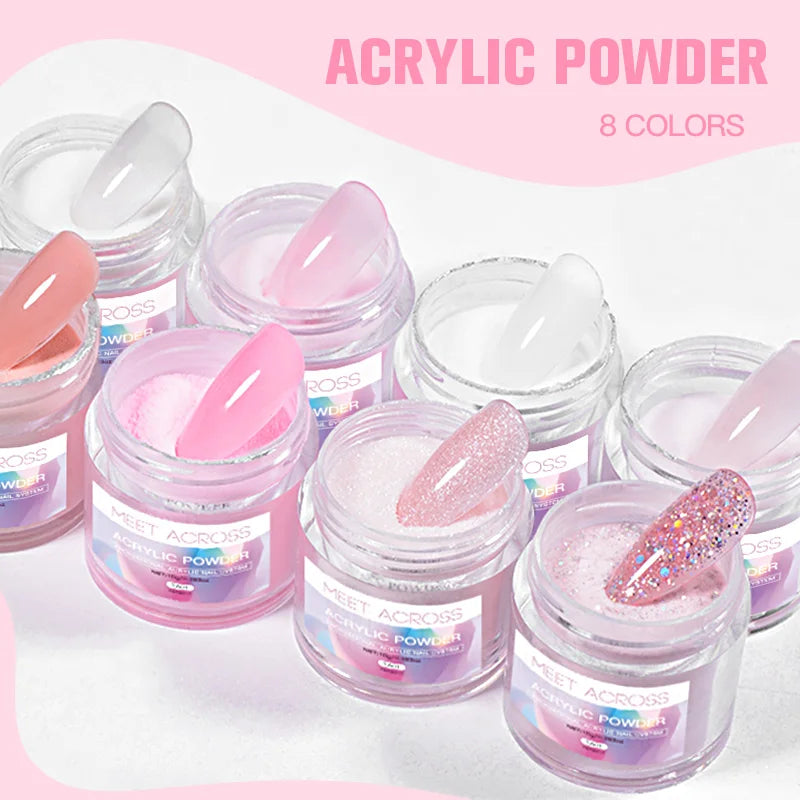 1PC Acrylic Powder Set Clear Pink Nude Acrylic Nail Polymer For French Nail Extension No Need Lamp Cure