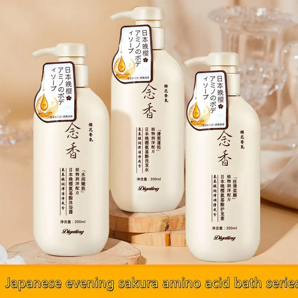 Amino Acid Fragrant Japanese Shampoo 300ML Japanese Conditioner & Body Japan Shampoo Wash, Hair Care Shampoo Evening