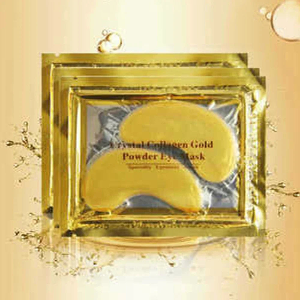 1 Pair/3 Pair of Golden Eye Masks Rich in Collagen Anti-aging Reducing Dark Circles Shrinking Pores Deep Hydration Eyes Care Set