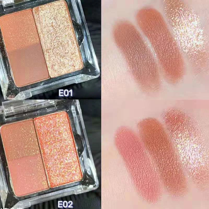 Matte Glitter Eyeshadow Palette Bean Paste Color Waterproof Long-lasting Eyeshadow Pigment Shimmer Eye Shadow Makeup