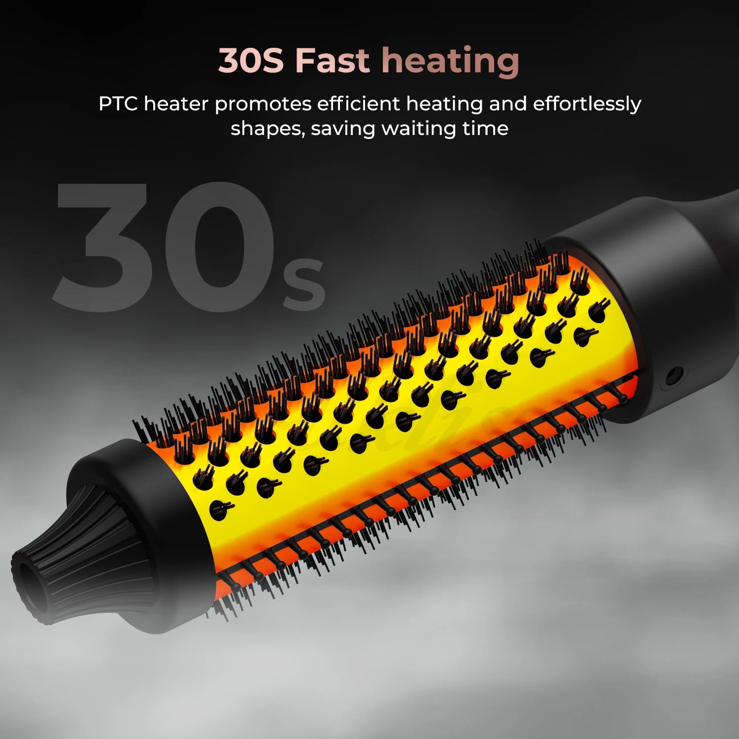 Heated Hair Styling Brush Ceramic Curling Iron Multi functional Hair Styling Appliances Brush for Women Hair Volumizing Comb