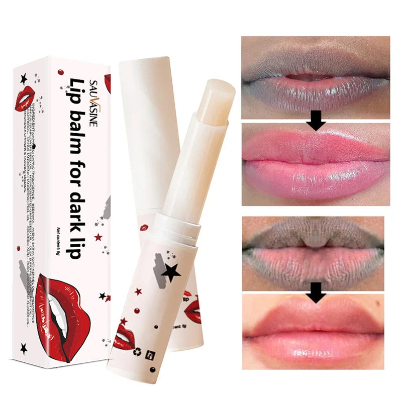 Lip Balm For Remove Dark Lip Moisturizing Lightening Melanin Whitening Plumper Extreme Gloss Pink Lips Skin Care For Men Women