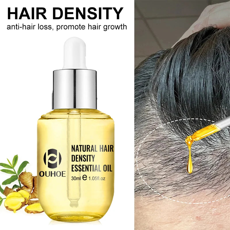 Orange Peel Fast Hair Growth for Men Women Ginger Anti Hair Loss Scalp Treatment Essential Oil Regrowth Thicken Hair Care Serum