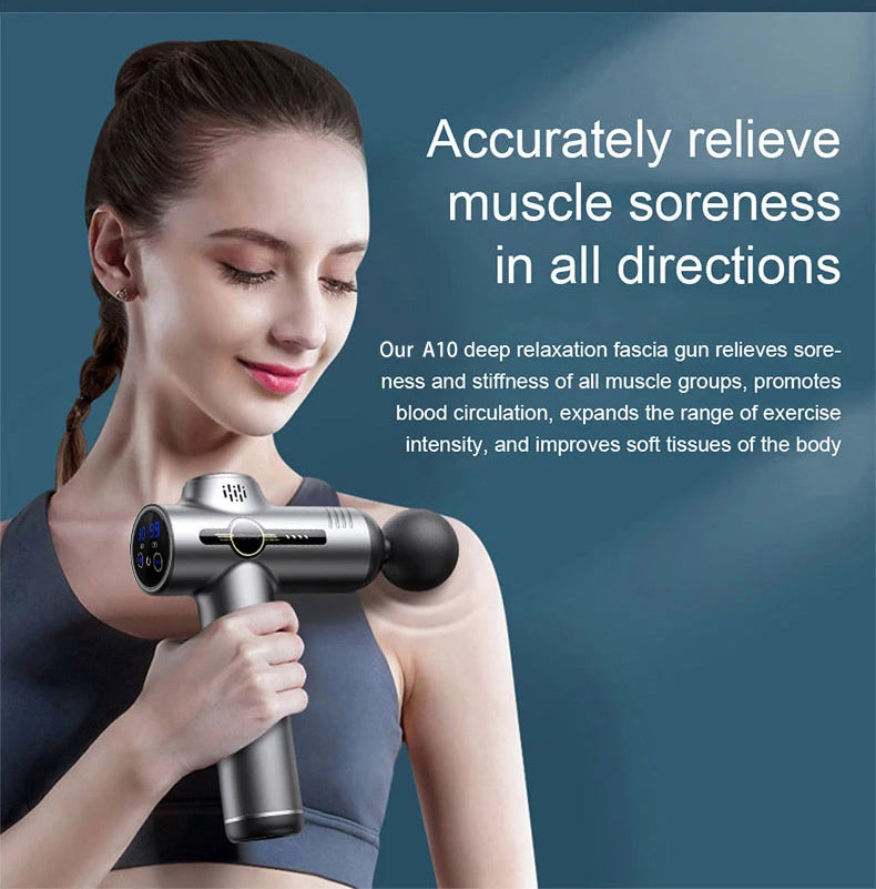 Fascia Vibration Massage Gun For Body & Neck Muscle Relaxation - glamouress