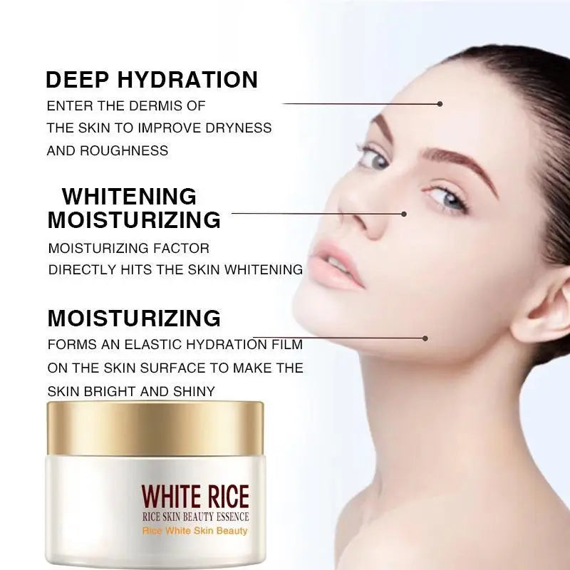 White Rice Whitening Cream Anti Aging Remove Wrinkles Nourishing Moisturizing Facial Cream Face Care