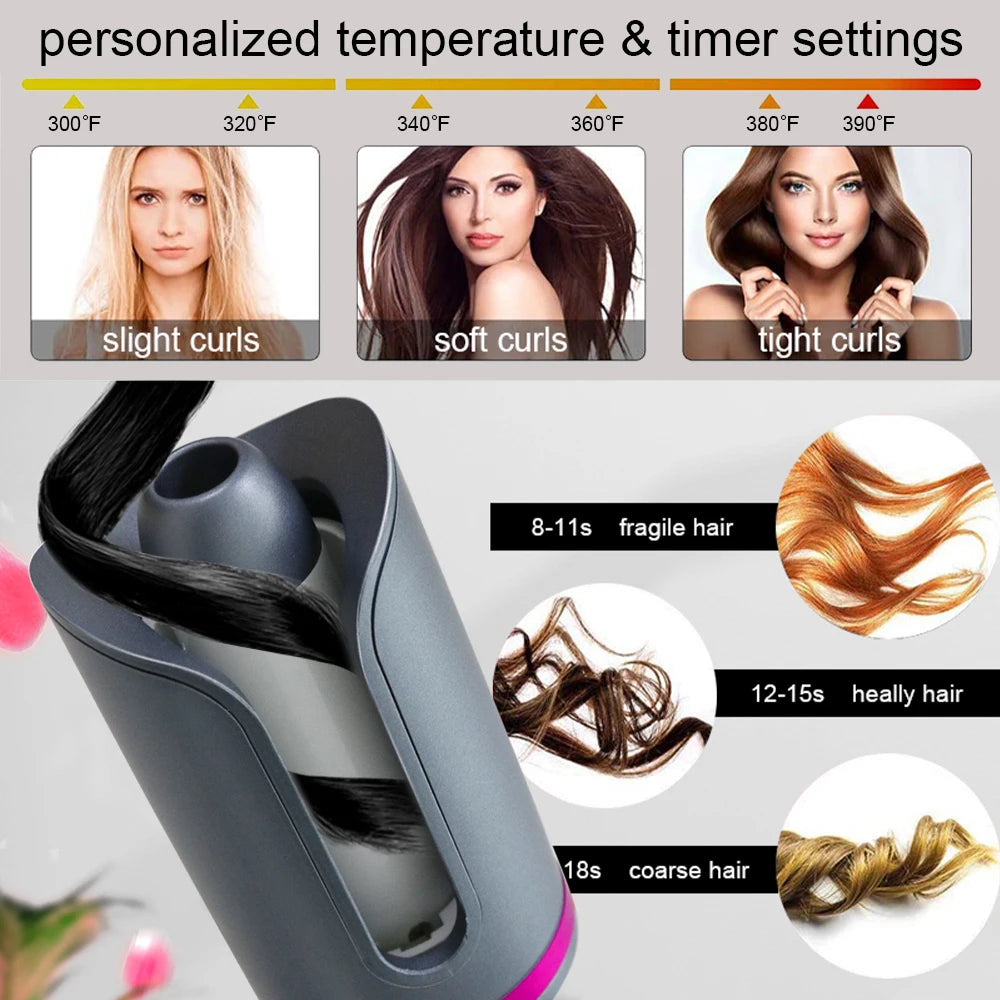 Auto Rotating Ceramic Hair Curler Automatic Curling Iron Styling Tool Hair Iron Curling Wand Air Spin and Curl Curler Hair Waver