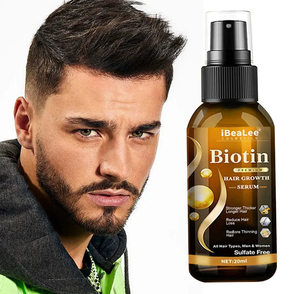 Hair Growth Products Biotin Fast Growing Hair Care Essential Oils Anti Hair Loss Spray Scalp Treatment For Men Women