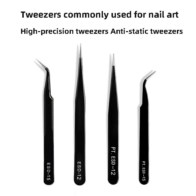 1pcs Lash Tweezers Set False Eyelash Extension Clip Pliers Eyebrow Tweezers for Hair Nail Art Soldering Lash Tongs Makeup Tools