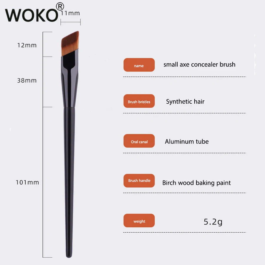 Small Axe Concealer Brush 3D Three-dimensional Ridge Double Slope Surface Concealer Makeup Brush Spot Acne Concealer Makeup Tool