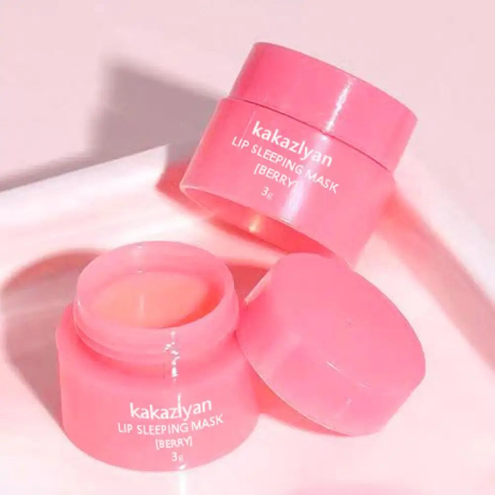 1 Pc 3g Original Strawberry Lip Sleeping Mask Moisturizing Nourish Lip Balm Fade Lip Lines Lip Care Night Sleep Hydrated