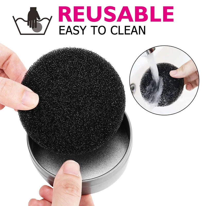 Portable Makeup Brush Dry Cleaner Box Eye Shadow Powder Brushes Color Remover Sponge Makeup Brush Washing Scrubber Clean Kit