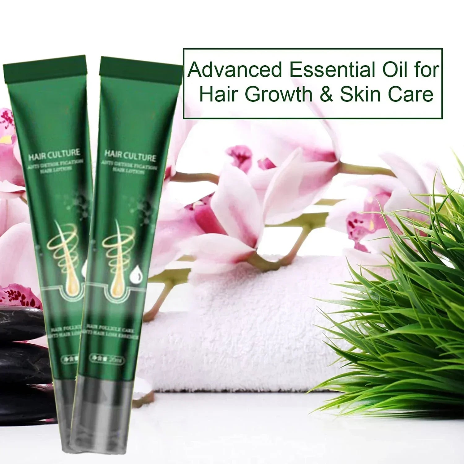 Hair Growth Essential Loss Regrowth Treatment Strengthens Hair Nourishes Scalp Light Weight Non Greasy Improve Scalp Circulation