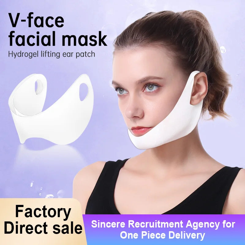 3Pcs V Shaped Contouring Face Mask Line Shap Lifting Belt Neck Reduction Jawline Lift Tape Enhancer Face Patch Firm Tighten Skin