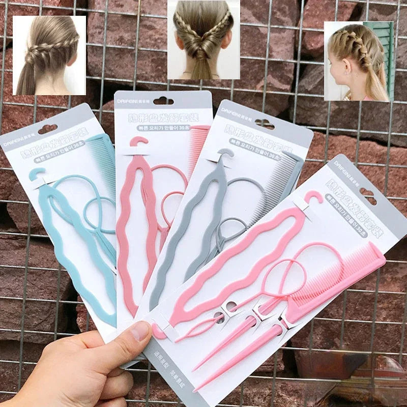 Magic Hair Styling Tools Set DIY Hair Braiding Braider Accessories Hairpin Twist Bun Barrettes Hair Clips for Women Hairdressing